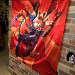 Trippy Dancing Alien Tapestry - Psychedelic Art Wall Hanging - thumbnail 2