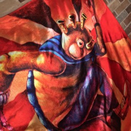 Trippy Dancing Alien Tapestry - Psychedelic Art Wall Hanging - thumbnail 4