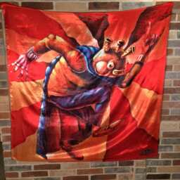 Trippy Dancing Alien Tapestry - Psychedelic Art Wall Hanging