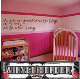 We Give Our Children Two Things. One Is Roots, & The Other - Vinyl Wall Decal Quotes Sticker Childrensphotoquotes10Et - thumbnail 1