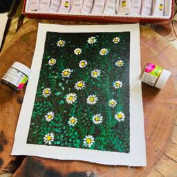 Original Gouache Painting , Artwork, Nature Illustration Floral Painting, Gift Art, Modern Home Decor Art, Gallery Wall Art - thumbnail 2