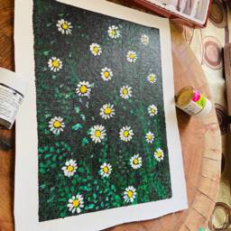Original Gouache Painting , Artwork, Nature Illustration Floral Painting, Gift Art, Modern Home Decor Art, Gallery Wall Art - thumbnail 3