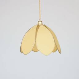 Simple Flower Pendant Light - Banana & Gold - thumbnail 2