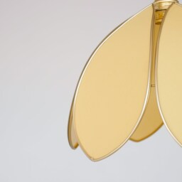 Simple Flower Pendant Light - Banana & Gold - thumbnail 3