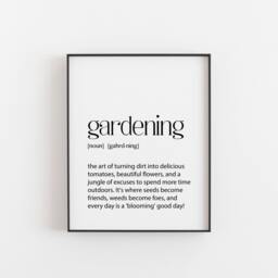 Gardener Definition Print, Great Gift For A New Or Experienced Gardener, Gift Your Favourite Gardner This Wall Art On His Birthday, Garden - thumbnail 1