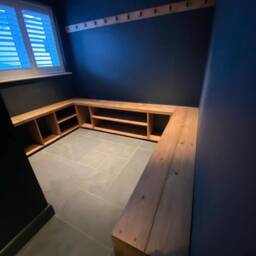 Handmade Bespoke Rustic Shoe & Welly Rack Storage Bench, Entryway Hallway Organiser, Solid Wood Seating - thumbnail 4