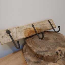 Handmade Upcycled Coat Hanger Rustic Wall Decoration - thumbnail 3
