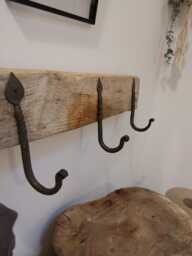 Handmade Upcycled Coat Hanger Rustic Wall Decoration - thumbnail 1