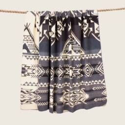Handmade Alpaca Wool Blanket Southwest Native Design, Navajo Saddle Blanket, Aztec Boho Rustic - thumbnail 2