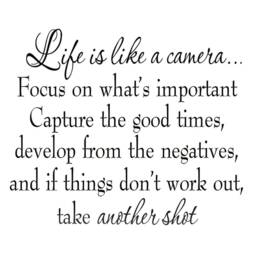 Life Is Like A Camera Focus On What's Important Capture The Good Times Develop From Negatives Inspirational Vinyl Wall Decal Arts - Vwaq - thumbnail 2