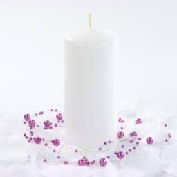 1 White Pillar Candles Christmas New Year Happy Birthday Hen Party Bachelorette Engaged Bridal Wedding Decorations Baby Girl Gift Advent - thumbnail 3
