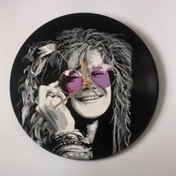 Janis Joplin Namalowa??a Retro Zegary Winylowe Hipisowskie - thumbnail 2