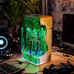 Buster Sword Resin Lamp - Fantasy Rpg Sword-In-stone Led Light - Handmade Gamer Decor Night Gift For Him Geeky Desk