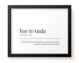 Fortitude - Dictionary Print, Encouraging & Inspirational Poster, Definition Art, Motivating Wall Decor Artwork - thumbnail 1