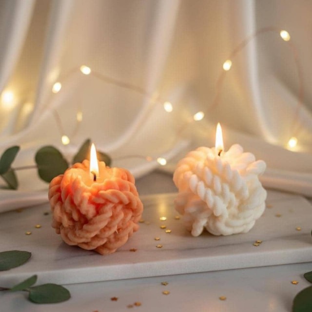 Mini Knot Candle - Handmade Soy Wax Cozy Home Decor Valentine's Day Gift Mother's Decorative - image 1