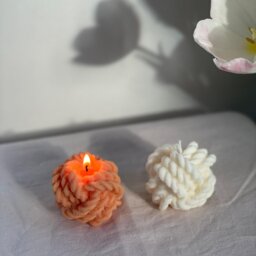 Mini Knot Candle - Handmade Soy Wax Cozy Home Decor Valentine's Day Gift Mother's Decorative - thumbnail 2