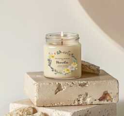 Loving Memory Candle - in Forever Our Hearts Sorry For Your Loss -Sympathy Candle- With Sympathy - thumbnail 1
