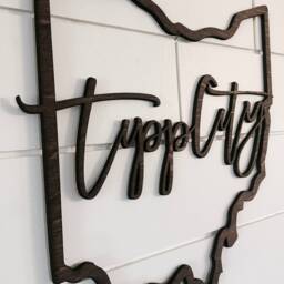 Custom City/state Laser Cut Wall Hanging - thumbnail 2