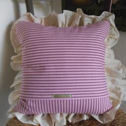 Free Shipping Paris Postcard Carte Postale Ruffle Pillow & Insert - 1222 - thumbnail 3