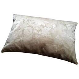 Lumbar Throw Pillow Ivory & Gold Silk Brocade Rubelli Fabric Dorian Gray Pattern Cushion Cover - Made in Italy - thumbnail 4