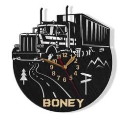 Semi Truck Wall Clock Lorry, Trucker, Trailer Driver, 13 Or 18 Inch - thumbnail 4