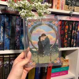 Pride & Prejudice Book Vase, Romantic Acrylic Classic Couple Illustration Shaped Jane Austen Decor - thumbnail 1