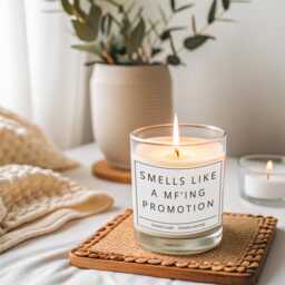 Job Promotion Gift, Promoted Candle, Coworker Promotion, Scented Smells Like A Mf'ing Congratulation On - thumbnail 3