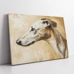 Iconic Greyhound Abstract Dog Pet Animal Painting Splatter Wall Art, Framed Canvas Poster Print, Home Kitchen Office Room Decor, Gifts - thumbnail 2