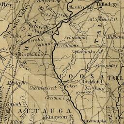 Alabama Map Antique Of Restoration Decorator Style Map Large Old Wall Home Decor Office Art Print - thumbnail 4