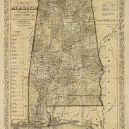 Alabama Map Antique Of Restoration Decorator Style Map Large Old Wall Home Decor Office Art Print - thumbnail 3