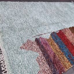 Custom Berber Moroccan Rug, Beni Ourain Carpet, All Wool Rug, Azilal Rug, Vintage Area Rug, Floor Boho Rug , Old Hand-Knotted Rug - thumbnail 2