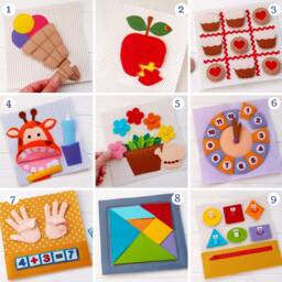 Custom Felt Quiet Book Montessori Activity Book For Toddlers - thumbnail 2