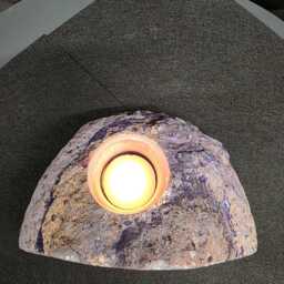 Large Purple Agate Candle 3 Handpicked 1.389G H9.5xw15xd8cm End Microcrystalline Quartz Tealight Holder Ornament - thumbnail 4