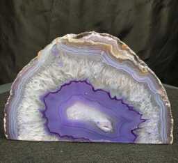 Large Purple Agate Candle 3 Handpicked 1.389G H9.5xw15xd8cm End Microcrystalline Quartz Tealight Holder Ornament