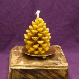 "Pure Beeswax Candle ""Pine Cone" - thumbnail 3