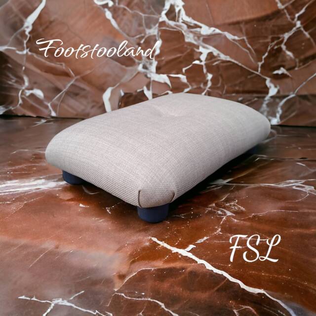 Low Profile Footstool Handmade Under Desk Footrest With Optional Button, L - image 1