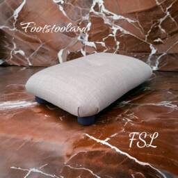 Low Profile Footstool Handmade Under Desk Footrest With Optional Button, L - thumbnail 1