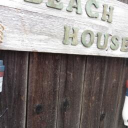 Beach House Sign ~ Reclaimed Weathered Wood Wall Hanging Floats Buoy Rustic Distressed Nautical Decor ~Ocean Sea Coastal - thumbnail 4