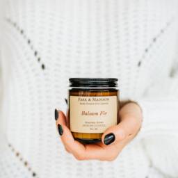 Balsam Fir Soy Candle - Christmas Holiday Scent - thumbnail 2