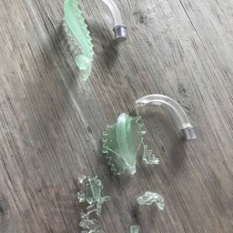 Leaf, Replacement Part Or Spare in Murano Blown Glass, Light Green Color, For Chandeliers By Venini, Mazzega, Maria Theresa, Toso - thumbnail 3