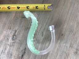 Leaf, Replacement Part Or Spare in Murano Blown Glass, Light Green Color, For Chandeliers By Venini, Mazzega, Maria Theresa, Toso