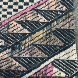 Vintage Handmade Tribal White Thai Textile Silk Cotton Pillow Cover in The Central Of Vietnam - thumbnail 3