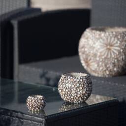 Wind Light Handmade in Spain-Fracture Solid Fiberlascubus With Shells Snail Shape - Color Black - thumbnail 3