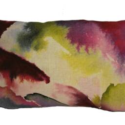 Harlequin - Flores Fuchsia/Zest Azure Abstract Watercolour Floral Cushion Cover Handmade Throw Pillow Designer Home Decor - thumbnail 2