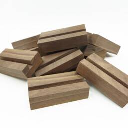 Bulk Pack Of Wood Business Card Holder From Walnut Or Oak. Dark & Oak Holder. Corporate Paper Stand - thumbnail 4