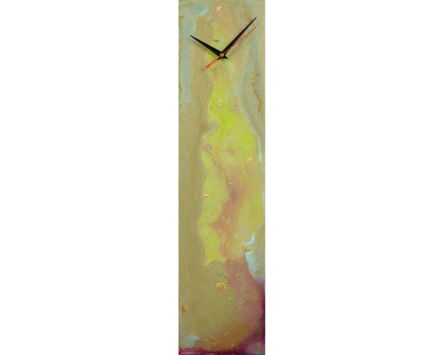 Green Wall Clock Modern Home Decor, Unique Or Desk With Lighting, Unusual Clocks For Uk, Desktop - image 1