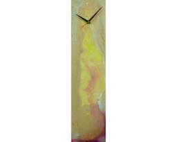 Green Abstract Glass Wall Clock, Modern Home Decor, Handmade