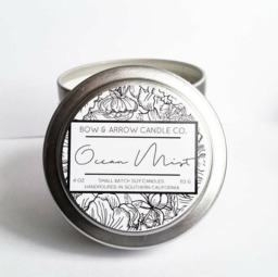 Ocean Mist Soy Candle 4 Oz Sea Salt Scented Tin - thumbnail 1