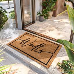 Personalized Gift - Housewarming Realtor Ideas Doormat Last Name Welcome Mat Closing Decor - thumbnail 1