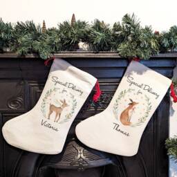 Personalised Christmas Stocking, Name Custom Family Children's Stockings, Holiday Stockings - thumbnail 2